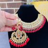 Bridal kundan set ( Red)