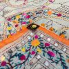 Pom Pom Kantha Dupatta – Orange