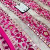 Pom Pom Kantha Dupatta – Dazzling Pink